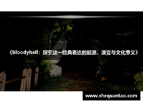 《bloodyhell：探索这一经典表达的起源、演变与文化意义》